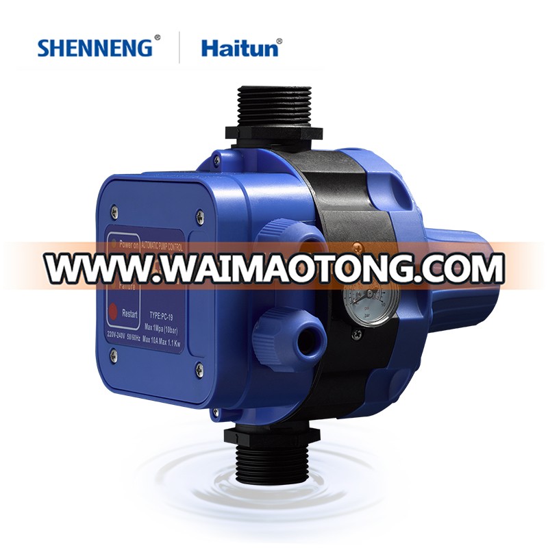 Hot selling 10A 1.1kw PC-19 with gauge automatic adjustable water pump pressure control